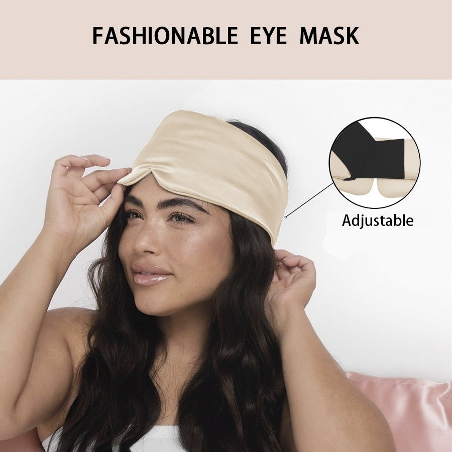 Silk-like Bamboo Fiber Stretch Satin Velcro Eye Mask