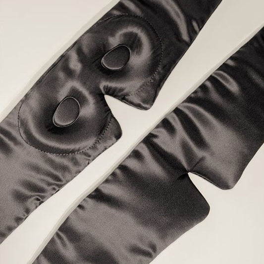 Masque de nuit en soie – Maintien doux, sans pression, opacité maximale