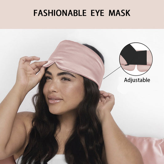 Silk-like Bamboo Fiber Stretch Satin Velcro Eye Mask